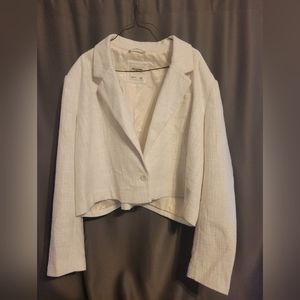 A&F Cropped Tweed Blazer